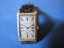 OVALE WATCH OROLOGIO IN ORO 18 KT DI FORMA CON CASSA LAVORATA VINTAGE.  (5)
