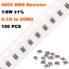 100PZ Resistenze 1/8W 0805 SMD/SMT ±1% -Gamma completa di valori da 0,1Ω a 20MΩ