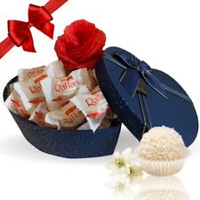 Regalo San Valentino- Scatola a Cuore +180gr Raffaello Ferrero + Rosa Rossa