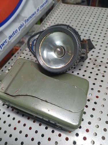 Military vintage helmet lamp - vintage,