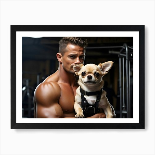 Bodybuilder che tiene