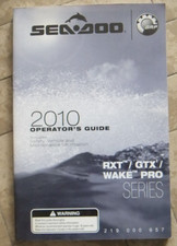 SEA DOO OPERATOR'S GUIDE 2010 219000657 RXT GTX WAKE USO MANUTENZIONE INGLESE