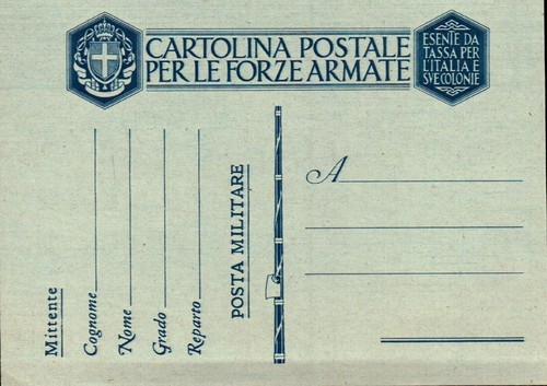 Cartolina postale per forze - cartolina, le