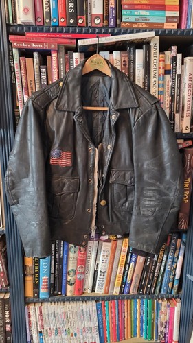 Giacca pelle polizia vintage