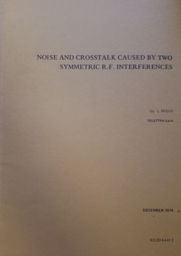 Telettra noise and crosstalk - -,