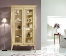 VETRINA AVORIO ANTICATO LEGNO