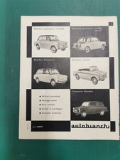 1962 Bianchina auto pubblicità d'epoca originale pagina rivista italiana