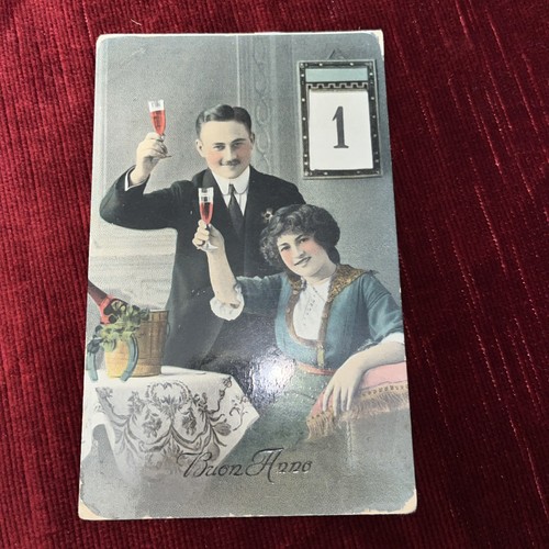 1920 cartolina brindisi buon - cartolina,