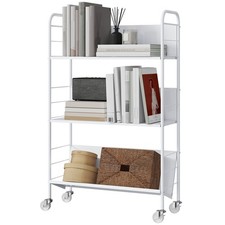 Homcom carrellino porta - carrellino, libri