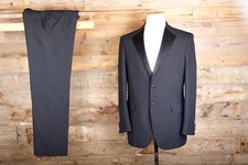 M&S Tuta da pranzo smoking lavabile 40R 34W 30L lana nera