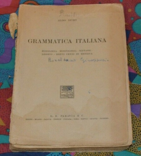 Grammatica italiana aldo duro - italiana,
