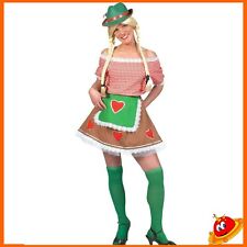 Costume Carnevale Festa della Birra Donna Vestito Bavarese Tirolese  Tg 36-46
