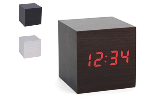 Sveglia digitale wood cubo - digitale,