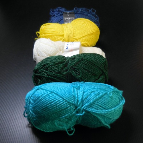 Matasse fil blu bianco - di,