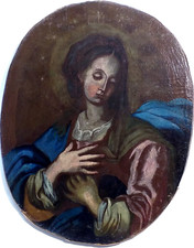 DIPINTO  ANTICA MADONNA OLIO