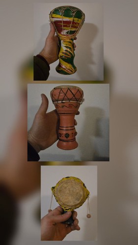 Vintage djembe bongo - 3x,