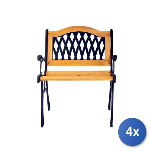 Sedia legno ghs verde - 4x,