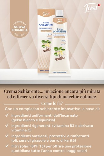 Nuova crema schiarente just - nuova,
