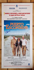 PUERTO ESCONDIDO SIGNED GABRIELE SALVATORES BISIO  1992 LOCANDINA ORIGINALE