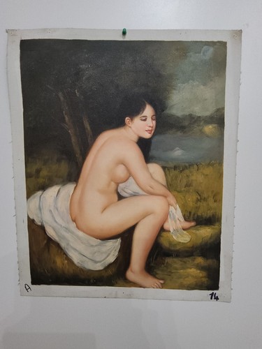 Quadro dama scena nudo dipinto - quadro,