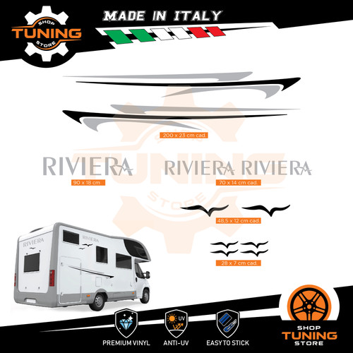 Kit adesivi camper riviera - camper,