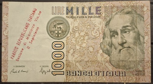 Repubblica banconota lire 1000 - banconota,