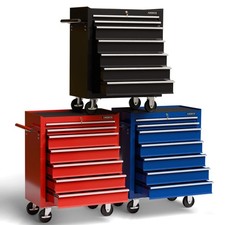 AREBOS carrello da officina portautensili cassettiera mobile con 7 cassetti