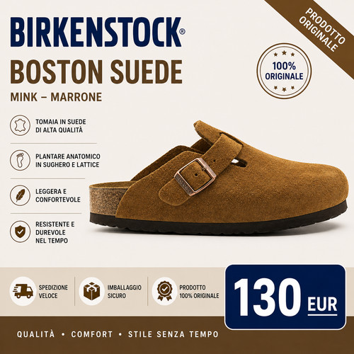 Birkenstock boston suede - birkenstock,