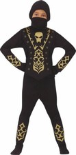 COSTUME CARNEVALE NINJA ORO