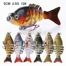 6PCS 5cm 2,5g Multi-Snodato Mini Esca da Pesca Esca da Nuoto Crankbait Esca Dura