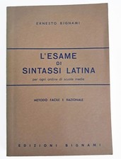 📙Libro Sintassi Latina Grammatica Liceo Classico Bignami Studio Scuola Latino