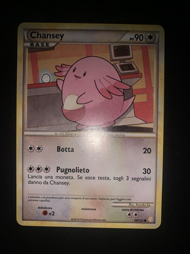 Carta pokémon chansey 123 - carta,