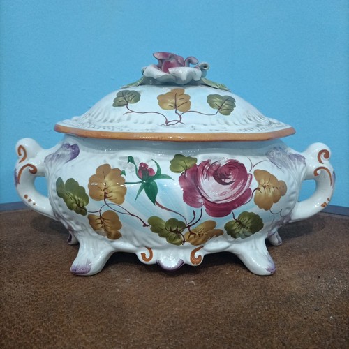 Zuppiera decorata - zuppiera, in