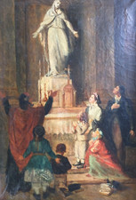 Antico dipinto originale scena