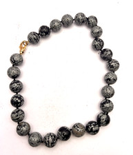 COLLANA DI OSSIDIANA FIOCCHI