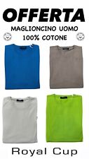 Maglioncino Uomo  Maglia Maglione Casual Girocollo Tinta Unita Basic Vari Colori