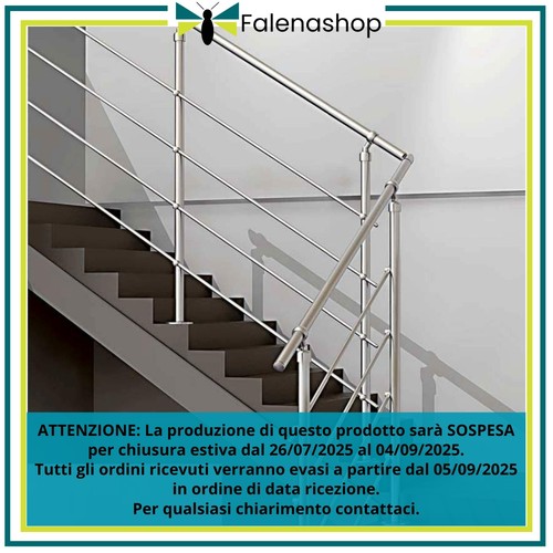 Ringhiera scala acciaio inox
