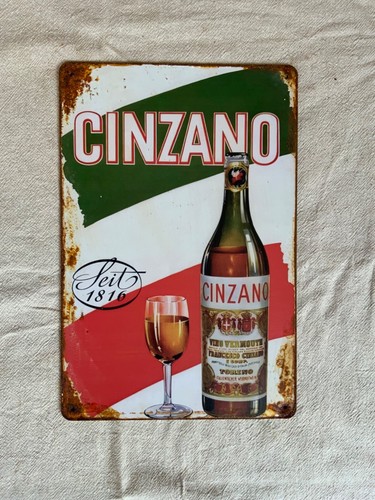 Insegna metallo cinzano - in,