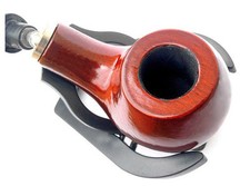 Pipa in legno con portapipe espositore custodia in pelle tipo savinelli fumatori