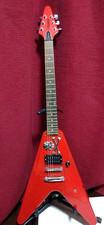 Epiphone Flying V Custom Modified Unique Skull Red 1999 Chitarra Vintage Giappone