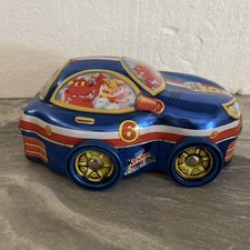 KINDER BOX SCATOLA LATTA Angelino Satanello Diorama Auto Macchina Blu Car