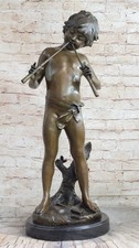French Nude Ragazzo Con Flauto