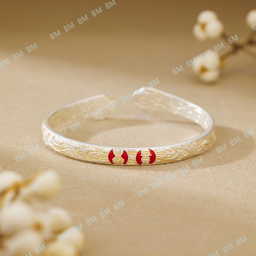 Bracciale aperto smalto - bracciale,