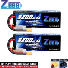 2x Zeee 7,4V 2S batteria Lipo