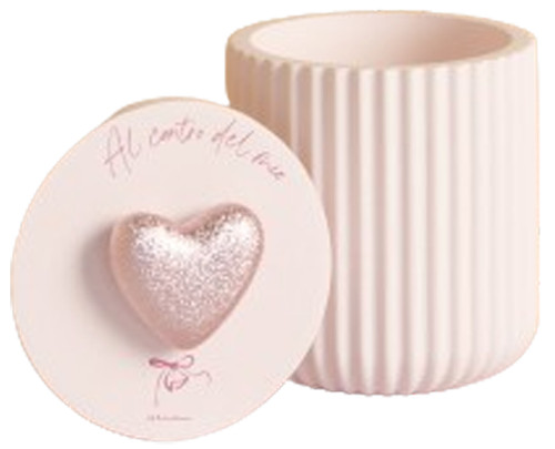 Scatola cuore rosa con frase