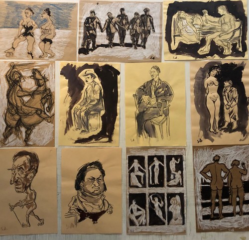 Disegni pastello e china - , disegni,