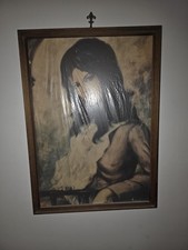 Quadro olio tela donna - olio,