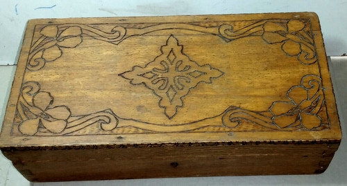 Antico cofanetto legno - antico, in