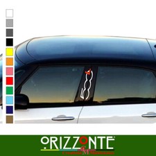 2 ADESIVI MONTANTI LATERALI DECAL STICKERS FIAT 500L Auto Decal A3