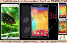 3x Pellicola Protettiva Schermo Antiriflesso per Samsung Galaxy Note 3 Neo Antigraffio Opaca